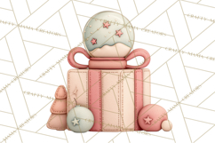 Retro Pastel Santa Claus and Friends Christmas Clipart PNG Product Image 4