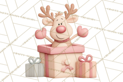 Retro Pastel Santa Claus and Friends Christmas Clipart PNG Product Image 5