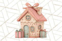 Retro Pastel Santa Claus and Friends Christmas Clipart PNG Product Image 2