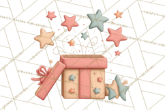 Retro Pastel Santa Claus and Friends Christmas Clipart PNG Product Image 4