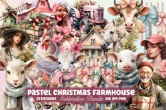 Pastel Christmas Farmhouse Clipart Bundle, Christmas Farmhouse Clipart, Christmas Farmhouse Clipart Bundle, Christmas Farmhouse Watercolor, Watercolor Christmas Farmhouse, Christmas Farmhouse Sublimation, Christmas Farmhouse, Christmas Farmhouse Clip Art,
