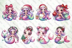 Pastel Christmas Mermaid Sublimation Bundle Product Image 2