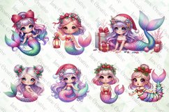 Pastel Christmas Mermaid Sublimation Bundle Product Image 4