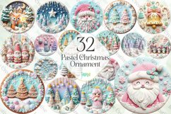 Pastel Christmas Ornament Sublimation Bundle Product Image 1