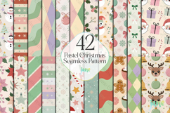 Pastel Christmas Seamless Pattern Bundle Product Image 1