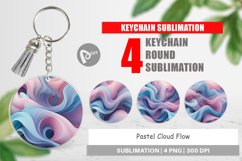 Keychain Pastel Cloud Flow Product Image 1