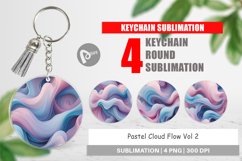 Keychain Pastel Cloud Flow Product Image 1