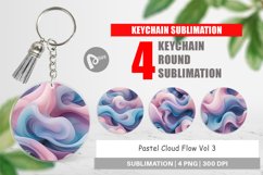Keychain Pastel Cloud Flow Product Image 1