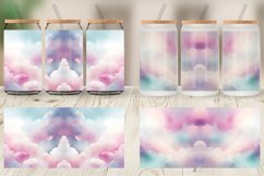 Glass Can Wraps Watercolor Texture Pastel Clouds Product Image 2