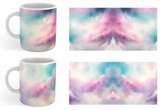Watercolor Texture Pastel Clouds Mug sublimation design Product Image 4