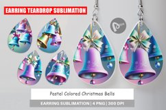 Earring Teardrop Pastel Christmas Bells Product Image 1