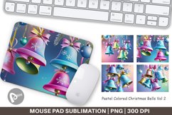 Mouse Pad Pastel Christmas Bells Product Image 1