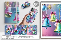 Digital Paper Pastel Christmas Bells Product Image 1