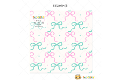 Retro Coquette Wavy Bow Seamless Pattern PNG DTF Printable Product Image 5