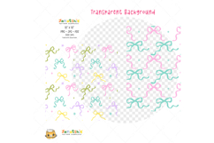 Retro Coquette Wavy Bow Seamless Pattern PNG DTF Printable Product Image 3