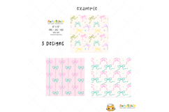 Retro Coquette Wavy Bow Seamless Pattern PNG DTF Printable Product Image 4