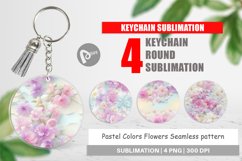 Keychain Flower Pastel Pattern Product Image 1