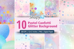 Pastel Confetti Glitter Digital Paper Background Product Image 1