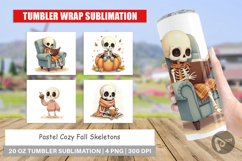 Tumbler Pastel Fall Skeletons Product Image 1