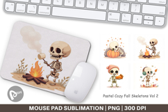 Mouse Pad Pastel Fall Skeletons Product Image 1