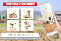 Tumbler Pastel Fall Skeletons Product Image 1