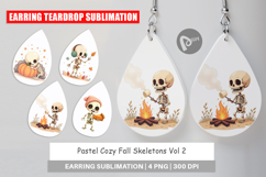 Earring Pastel Fall Skeletons Product Image 1