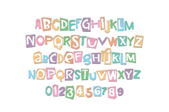 Pastel Cut Outs Color Font Product Image 3