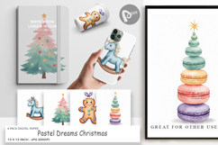 Pastel Dreams Christmas Digital Paper Product Image 1