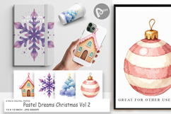 Pastel Dreams Christmas Digital Paper Product Image 1