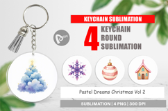 Pastel Dreams Christmas Keychain Product Image 1