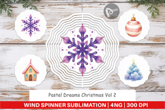 Pastel Dreams Christmas Wind Spinner Product Image 1