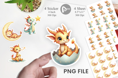 Pastel Dreamy Dragons Sticker Product Image 1