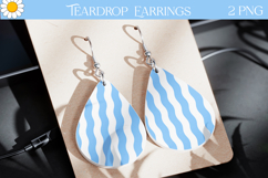 Pastel Abstract Teardrop Earrings | Wavy Stripe Earrings Product Image 1