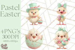 Whimsical Easter Characters Clipart PNG, Cute Mint Png Product Image 1