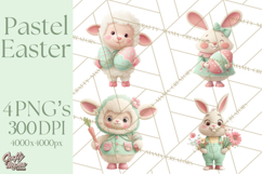 Whimsical Easter Characters Clipart PNG, Cute Mint Png Product Image 1