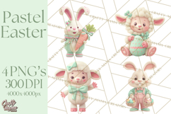 Whimsical Easter Characters Clipart PNG, Cute Mint Png Product Image 1