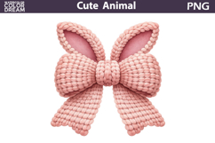 Blush Pink Bunny Bow Clipart | Easter Sublimation Design Product Image 1