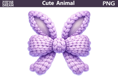 Purple Pink Bunny Bow Clipart | Easter Sublimation Design Product Image 1