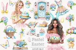 Pastel Easter Clipart Bundle, Spring Cottagecore Graphics, GlamArtZhanna, Cute Easter Clipart PNG Set, Happy Easter Clipart Collection, Easter African American Woman PNG, Easter Eggs Clip Art, Easter Egg Illustration Bundle, Cute Easter Girl Clipart Bundl