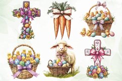 Pastel Easter Clipart Sublimation Product Image 4