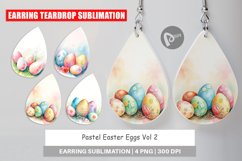 Earring Teardrop Pastel Easter Eggs Product Image 1