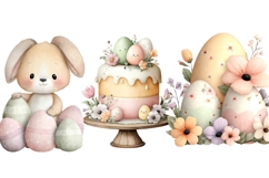 Pastel Easter Watercolor Clipart Product Image 3