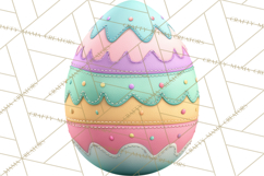 Pastel Easter Egg Clipart, Printable PNG, Decorative Spring Product Image 2
