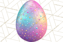 Pastel Easter Egg Clipart, Printable PNG, Decorative Spring Product Image 5