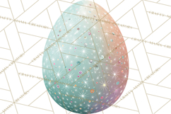 Pastel Easter Egg Clipart, Printable PNG, Decorative Spring Product Image 2