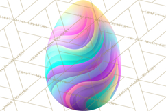 Pastel Easter Egg Clipart, Printable PNG, Decorative Spring Product Image 2