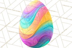 Pastel Easter Egg Clipart, Printable PNG, Decorative Spring Product Image 3