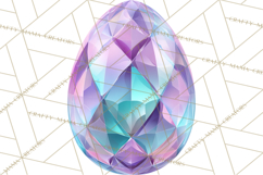 Pastel Easter Egg Clipart, Printable PNG, Decorative Spring Product Image 2