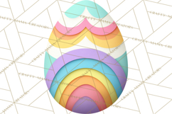 Pastel Easter Egg Clipart, Printable PNG, Decorative Spring Product Image 4