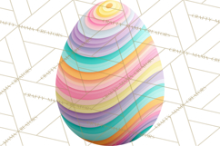 Pastel Easter Egg Clipart, Printable PNG, Decorative Spring Product Image 5